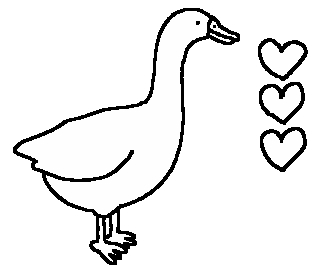 Goose with Hearts